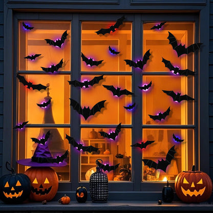 ✨🎃2026 Halloween Early Sale🦇3D Bat Light Decoration Set