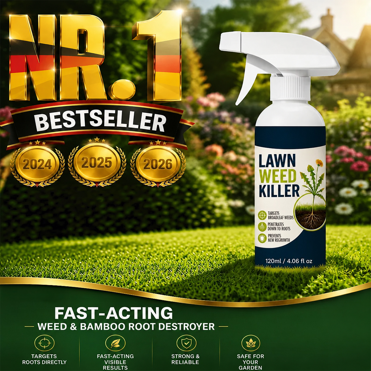[Easy and stress-free weeding in the garden] Herbicide for domestic use