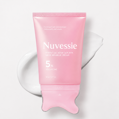 Nuvessie Collagen Gua Sha Neck Wrinkle Cream A 5-Minute Gua Sha Ritual for a Firmer, Smoother Neck