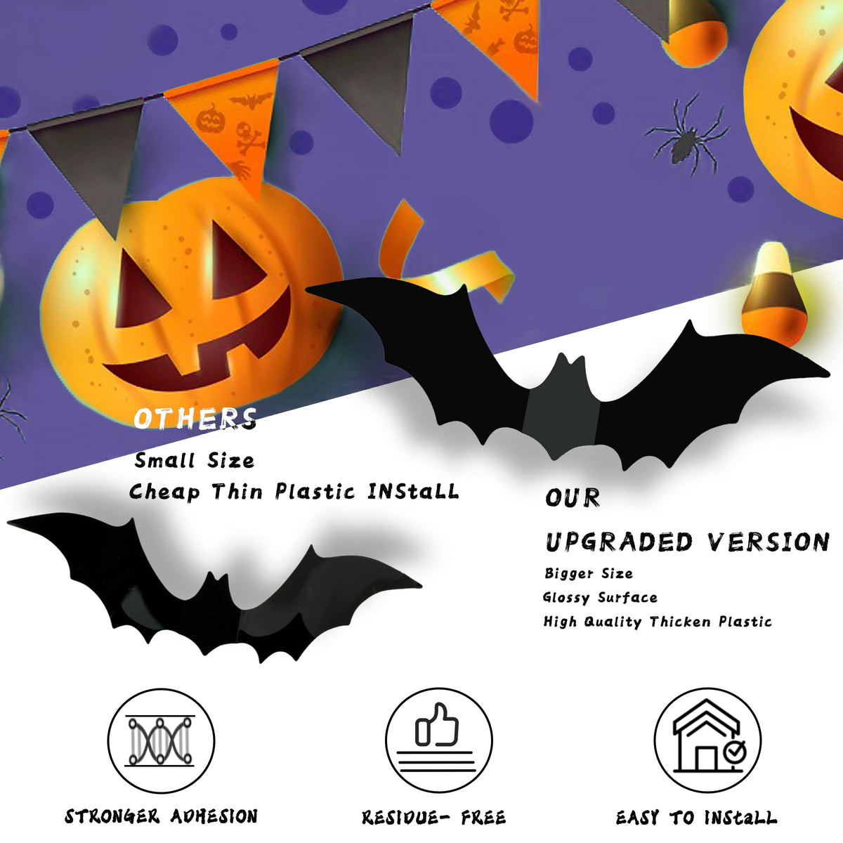 ✨🎃2026 Halloween Early Sale🦇3D Bat Light Decoration Set