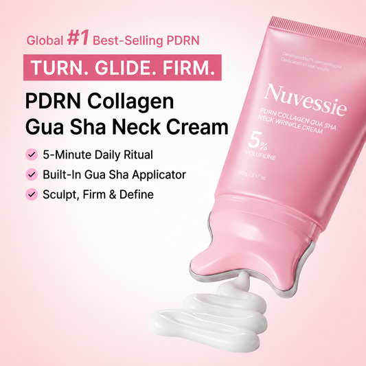 Nuvessie Collagen Gua Sha Neck Wrinkle Cream A 5-Minute Gua Sha Ritual for a Firmer, Smoother Neck
