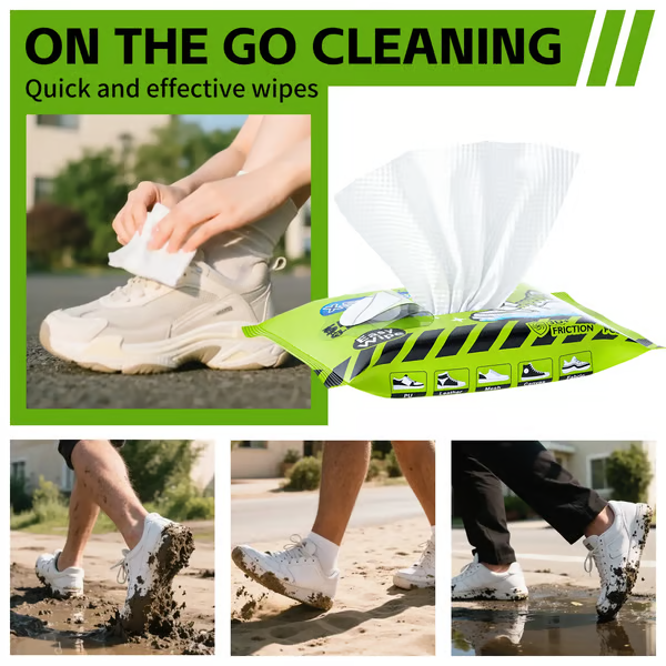 Nuvessie Shoe Care Kit (1 set): Shoe cleaning and care kit including dry cleaner, stain removal wipes, basketball shoe cleaner, and dedicated brushes