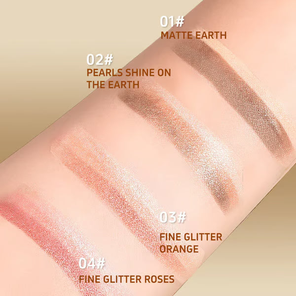 3 Color Eyeshadow Stick Pen Pearlescent Glitter Waterproof Eyeshadow Pen Gradient Eyeshadow Stick High Pigment Long Lasting