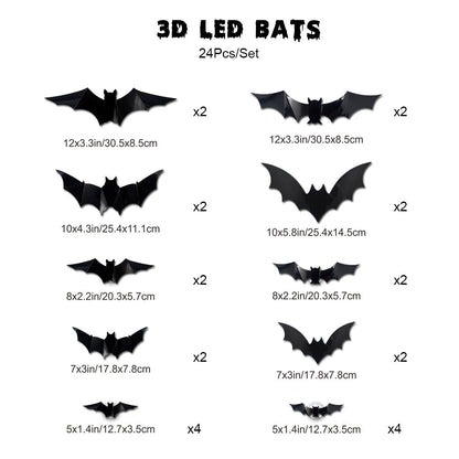 ✨🎃2026 Halloween Early Sale🦇3D Bat Light Decoration Set