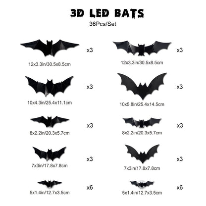 ✨🎃2026 Halloween Early Sale🦇3D Bat Light Decoration Set