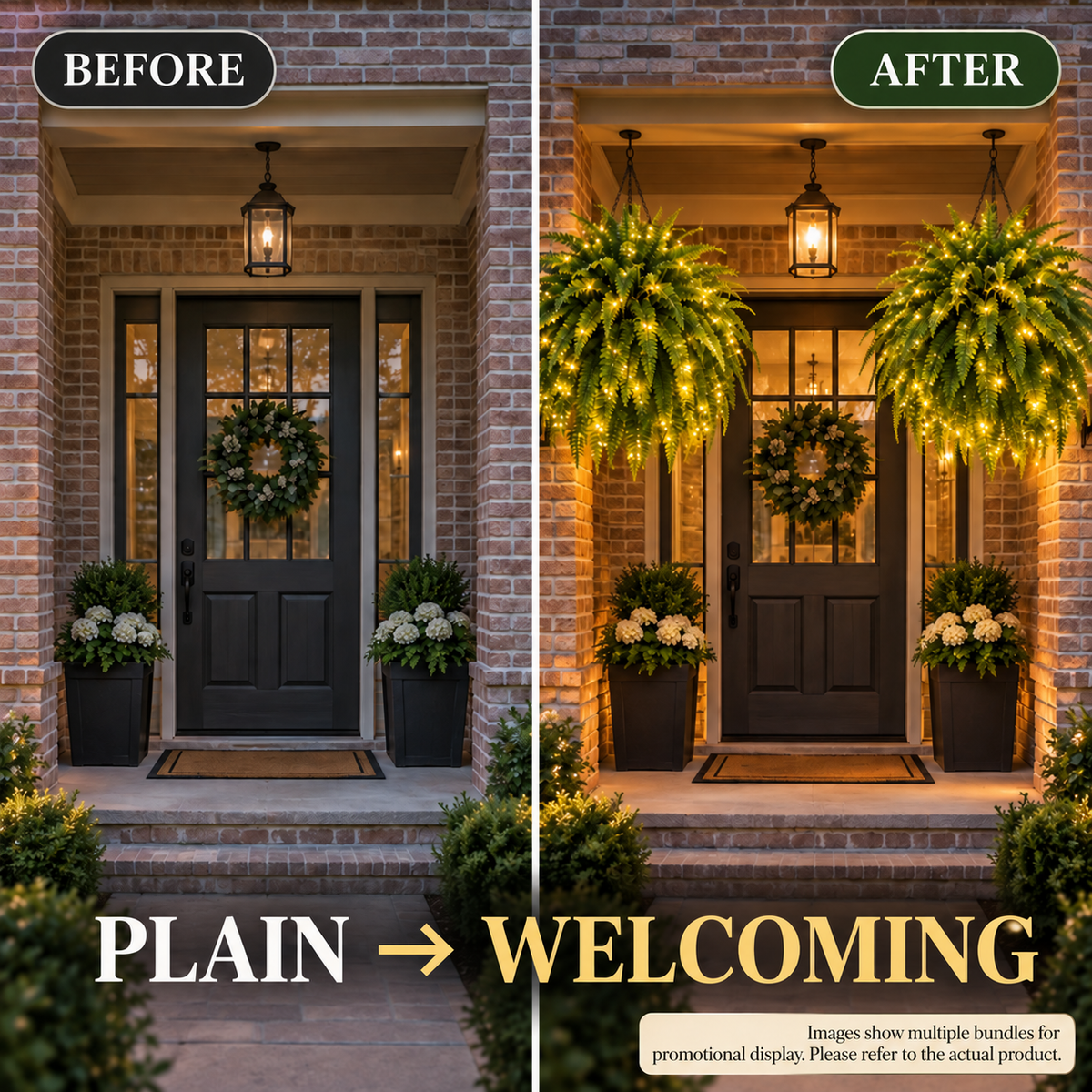 💥 50% OFF  Glowing Boston Ferns with Lights✨ Zero Watering & Maintenance💛