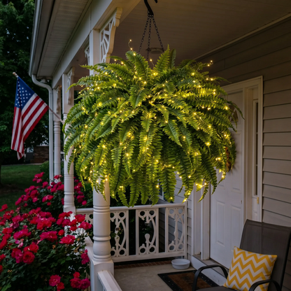 💥 50% OFF  Glowing Boston Ferns with Lights✨ Zero Watering & Maintenance💛